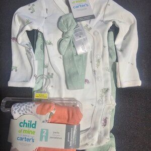 Child of Mine Carter's Preemie Onesie with Pants & Headband 2 pairs extra pants